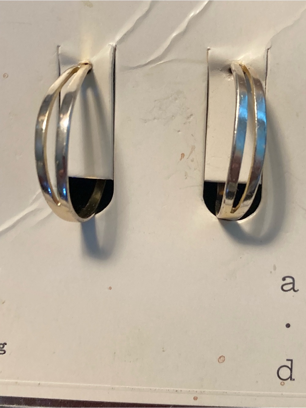 Sterling Silver hoop earrings, new